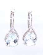 10kt White gold 2.40ctw Aquamarine earrings