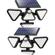 Set of 2 Outdoor Solar Flood Lights