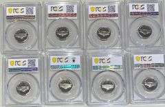 8 PCGS Proof 69 Deep Cameo Jefferson Nickels
