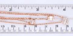 18kt Rose gold triple strand diamond necklace