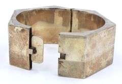 Vintage 925 sterling silver Mexico wide cuff bangle