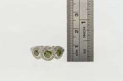 14K White Gold 1.30 Ctw Green White Diamond Halo Engagement Ring