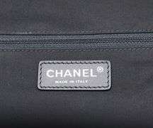 CHANEL Airline Round Trip Bowling Black Shoulder Bag W/ Card