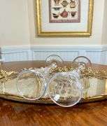 Two Exquisite Handblown Hartland Glass Flutes by Simon Pearce Master Glassblowers USA