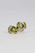 Sterling Silver Natural Peridot Gemstone Ring Size 6