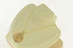 14K Yellow Gold Ornate Aries Ram Astrology Sign Zodiac Charm/Pendant