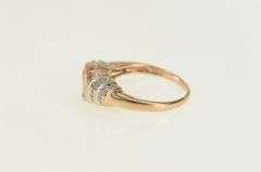 10K Rose Gold Heart Morganite Diamond Ornate Vintage Ring