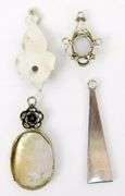 4 Sterling Gemstone Pendants