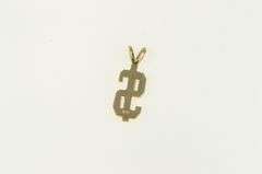 14K Yellow Gold $ Dollar Sign Cash Money Big Bucks Charm/Pendant