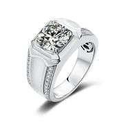 Men's Large 3 Ct VVs1 Lab Simulated Diamond Ring
