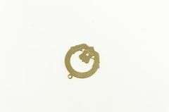 14K Yellow Gold Claddagh Traditional Irish Celtic Loyalty Pendant