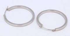 14kt White gold hoop earrings