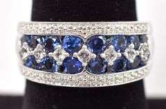 Angelic 925 Blue Gemstone and CZ Gemstone Ring