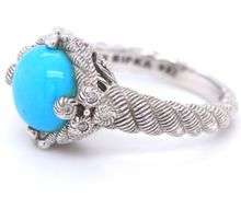 925 Sterling silver Judith Ripka turquoise ring