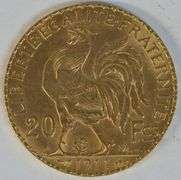 Super choice BU 1911 France 20 Francs Gold 'Rooster'