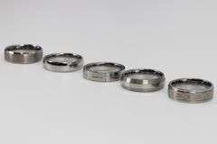 Lot of 5 Size 14 Tungsten Carbide Rings in Various Styles