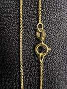 10k Yellow Gold Solid Cable Chain Round Rolo Link 0.9mm Necklace 16"