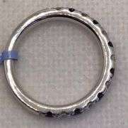 STUNNING AND ELEGANT 14K WHITE GOLD SAPPHIRE AND DIAMOND BAND