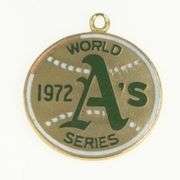10K Yellow Gold 1972 Oakland A's World Series Champion Charm/Pendant