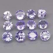 Violet blue 3.43ct 12 piece Tanzanite set