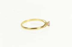 Gold Filled Sim. Pink Topaz Solitaire Vintage Simple Ring