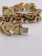 26.4g 14k Tri Color Gold Bracelet, 8in, 15mm Ribbon Link