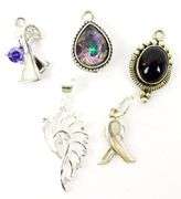 5 Sterling Silver Pendants