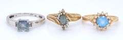 Group lot of 3 10kt rings