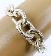 Sterling Silver Wide Cable Link Bracelet