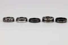 Lot of 5 Size 13 Tungsten Carbide Rings in Various Styles