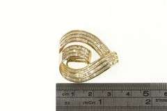 10K Yellow Gold 2.00 Ctw Baguette Diamond Curvy Heart Love Pendant