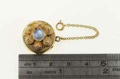 14K Yellow Gold Victorian Slide Bracelet Safety Chain Charm/Pendant