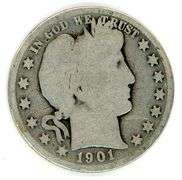 1901-O Barber Silver Half Dollar