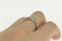 14K White Gold 1.00 Ctw Diamond Classic Wedding Band Ring