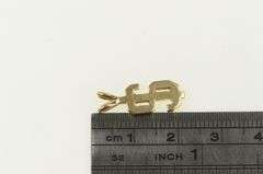 14K Yellow Gold $ Dollar Sign Cash Money Big Bucks Charm/Pendant