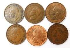 6 Georgius Half Penny's