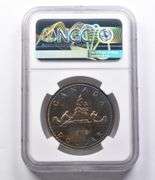 SP66 1972 Canada Silver Dollar NGC Beautifully Toned