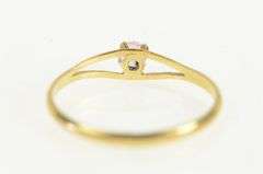 Gold Filled Sim. Pink Topaz Solitaire Vintage Simple Ring