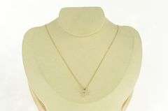 14K Yellow Gold 0.60 Ct Round Solitaire Vintage Classic Pendant