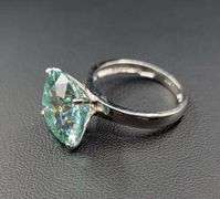 Huge Rare 8.25 Ct VVs1 Ice Blue Lab Simulated Diamond Ring