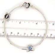 Pandora moments Entwined Infinite hearts clasp bangle bracelet