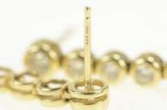 14K Yellow Gold 1.25 Ctw Pearl Diamond Dangle Statement Earrings