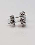 Dazzling 2.5 Ct VVs1 White E-F Fire Moissanite Cluster Earrings