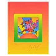 Flower Jumper Over Sunrise on Blends II by Peter Max