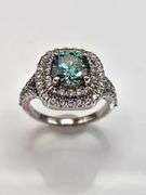 Sparkling Rare 3.15 Ct VVs1 Emerald Green Lab Simulated Diamond Ring
