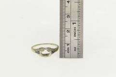 18K White Gold Art Deco Filigree Engagement Setting Ring