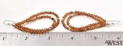 Adorable Sterling Silver Orange Gemstone Dangle Earrings