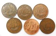 6 Georgius Half Penny's