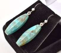 Fantastic Sterling Silver Turquoise Gemstone Earrings