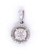 10kt White gold diamond pendant